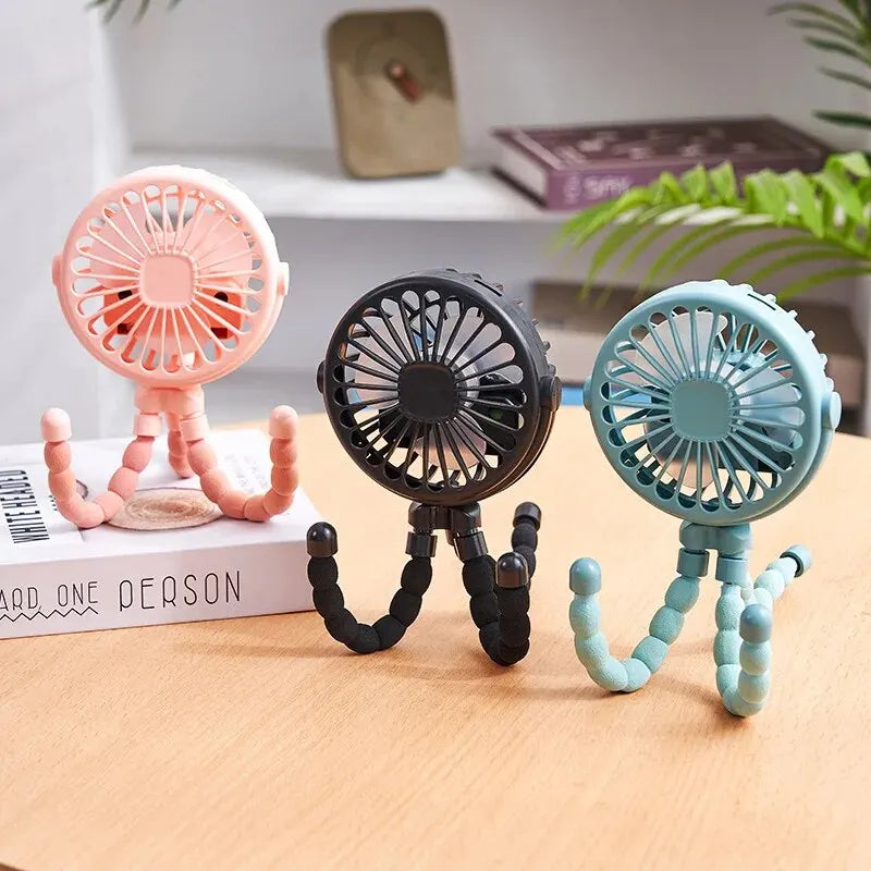 Mini Fan: USB Rechargeable Clip Fan