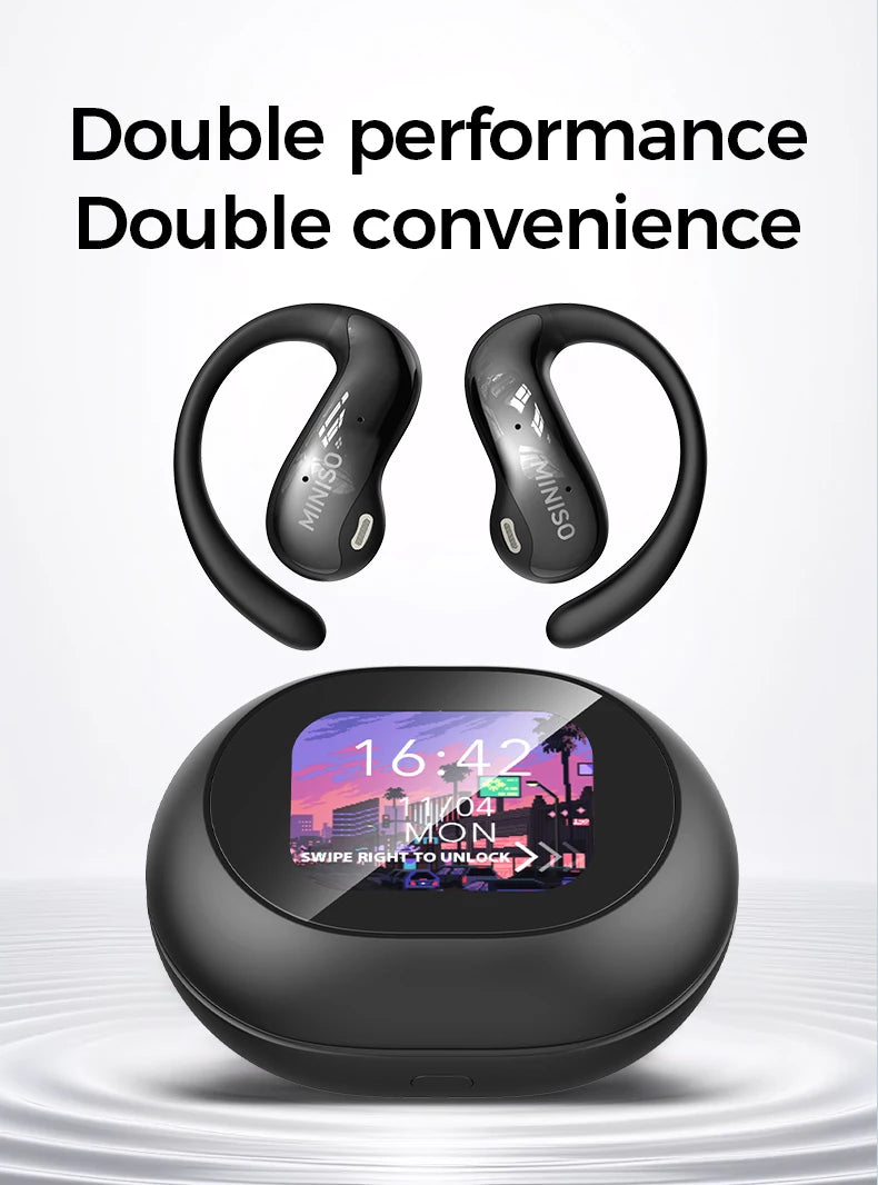 AI Translation Earbuds with Touchscreen & Bluetooth 5.4