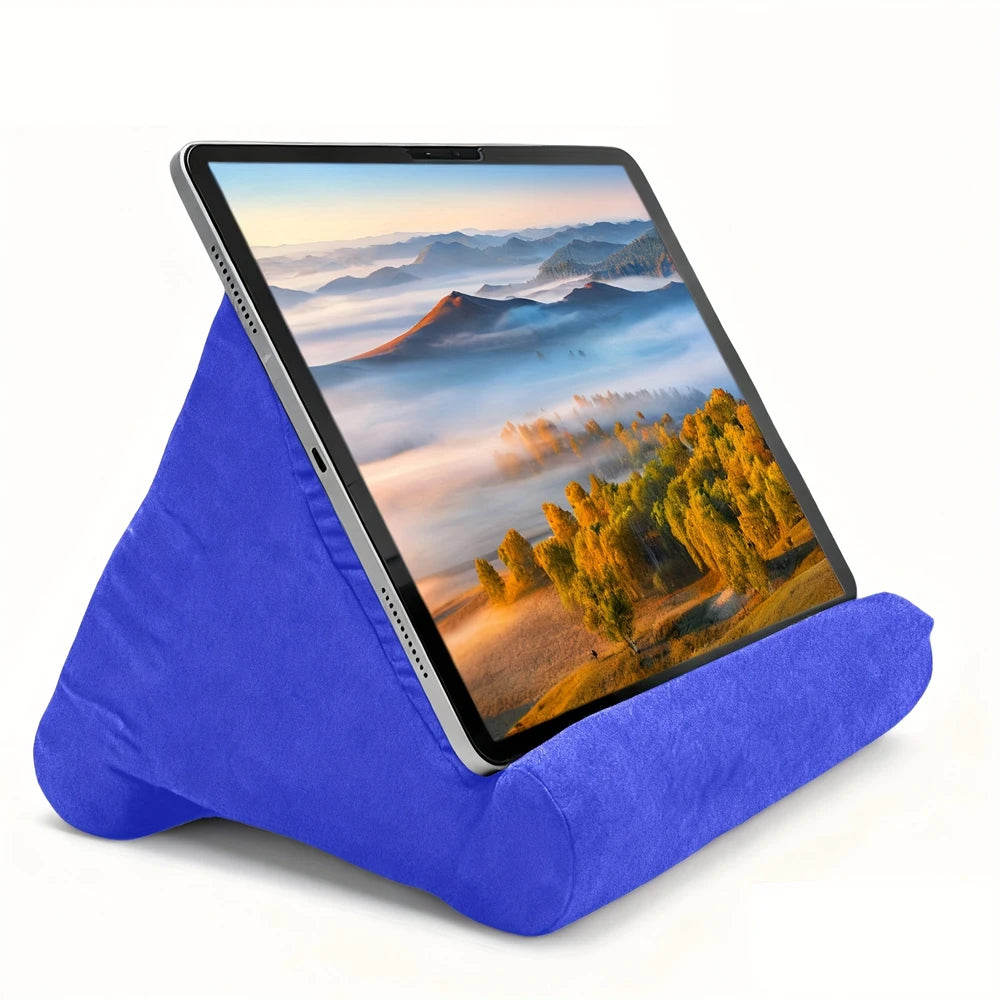 Sponge Pillow Tablet Stand: Multi-Angle Soft Holder for Bed & Couch