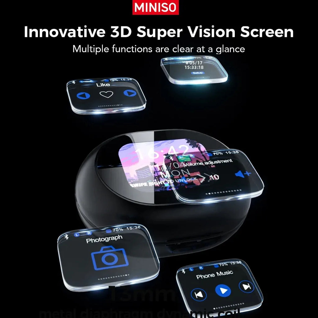 AI Translation Earbuds with Touchscreen & Bluetooth 5.4