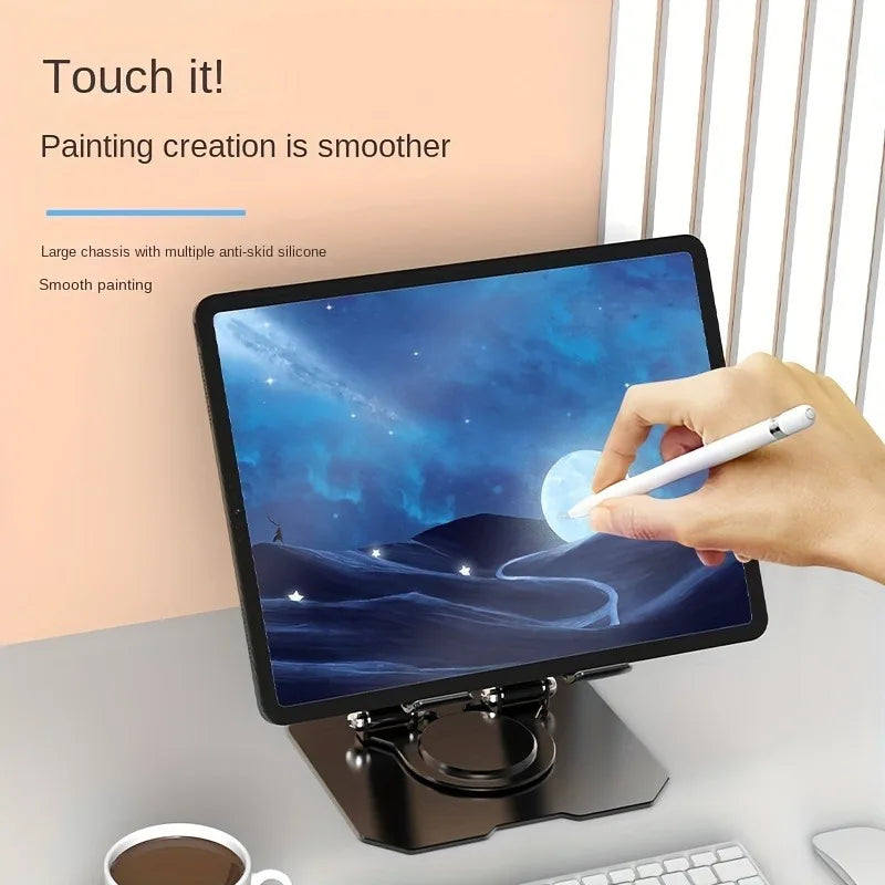 360° Rotating Tablet Stand: Foldable Desktop Holder for 4.7-12" Devices
