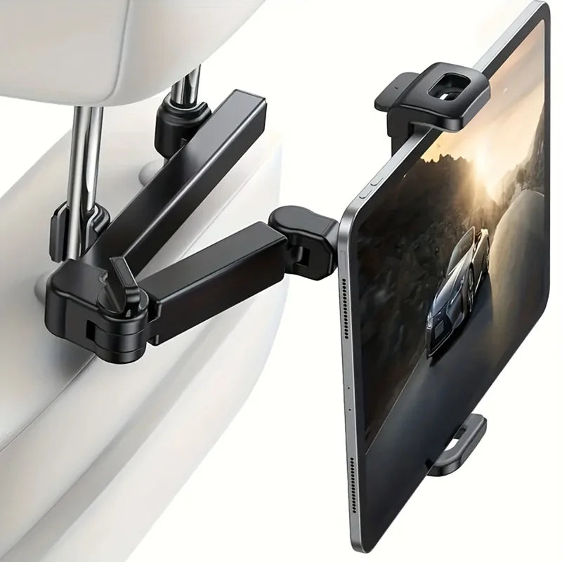 Car Headrest Tablet Holder: 360° Rotating Mount for 4-11" Devices