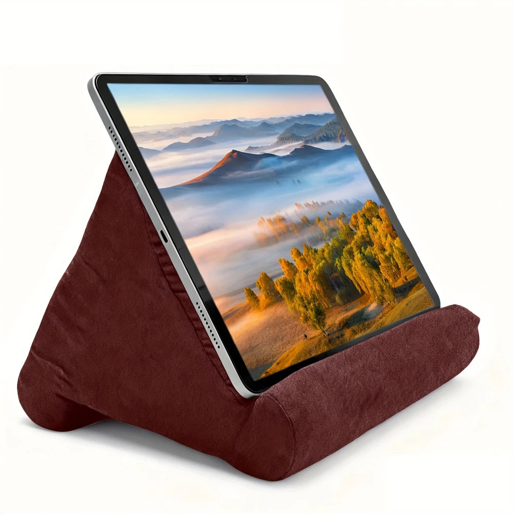 Sponge Pillow Tablet Stand: Multi-Angle Soft Holder for Bed & Couch