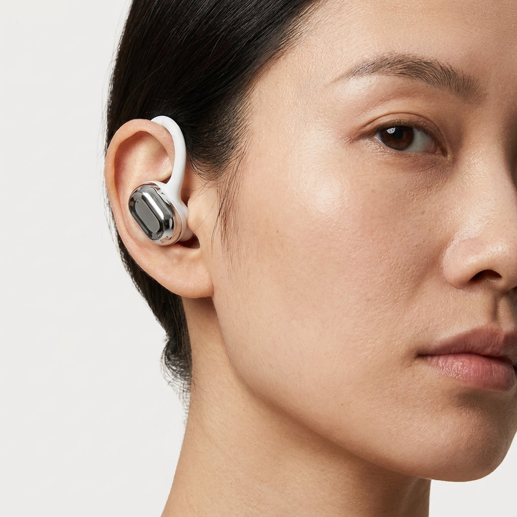 Waterproof Wireless V5.4 Open Ear Earbuds with LED Display Charging Case – IPX5 Sweat-Proof, 7-Hour Playtime, 300-Hour Standby, Touch Controls, Ergonomic Earhooks