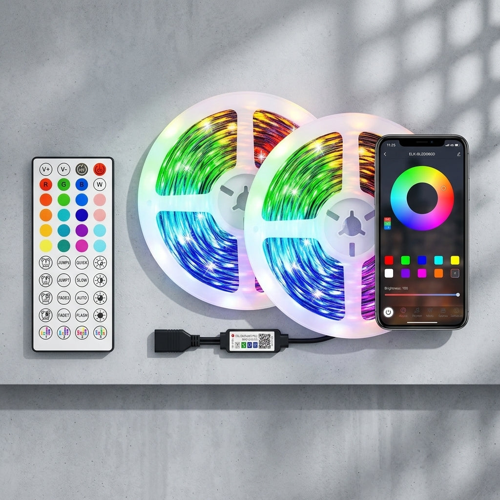 RGB LED Strip Lights 1M-40M: APP Control Music Sync Room Decor