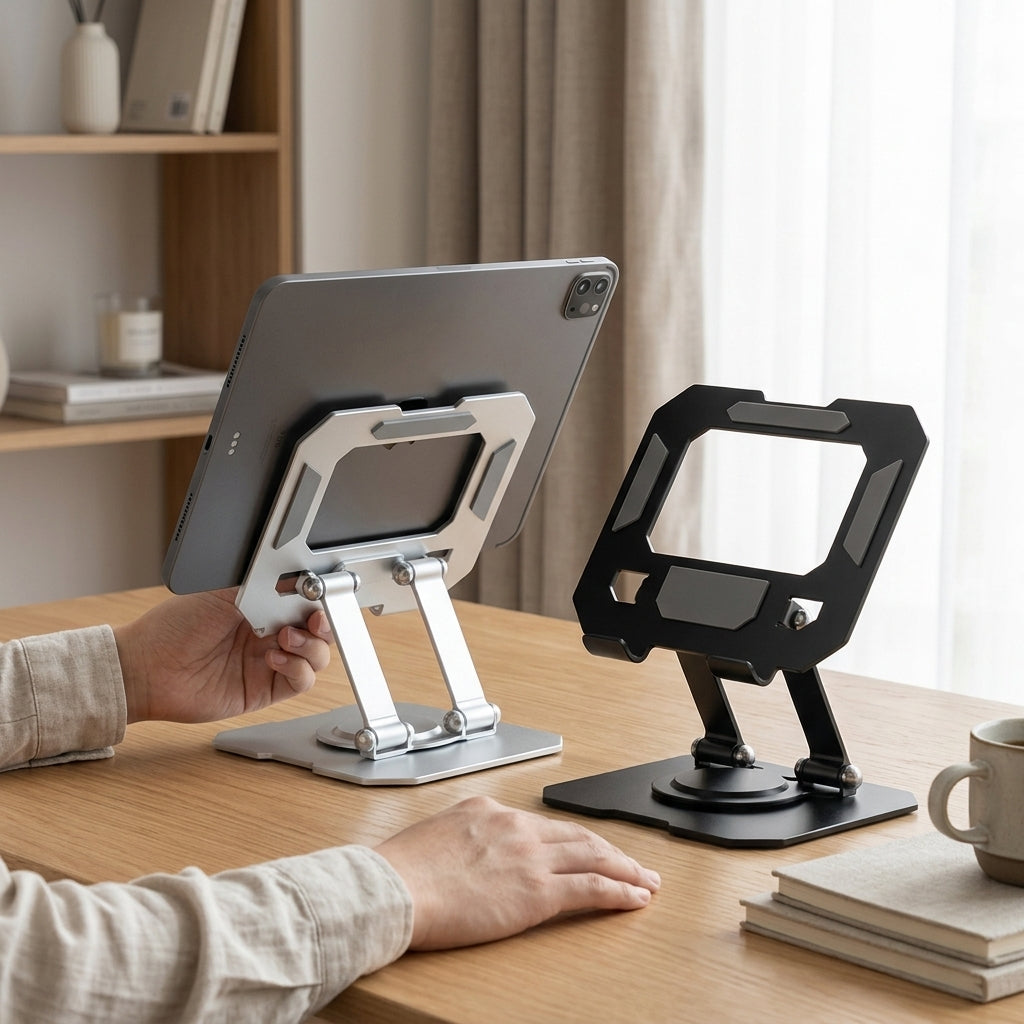 360° Rotating Tablet Stand: Foldable Desktop Holder for 4.7-12" Devices