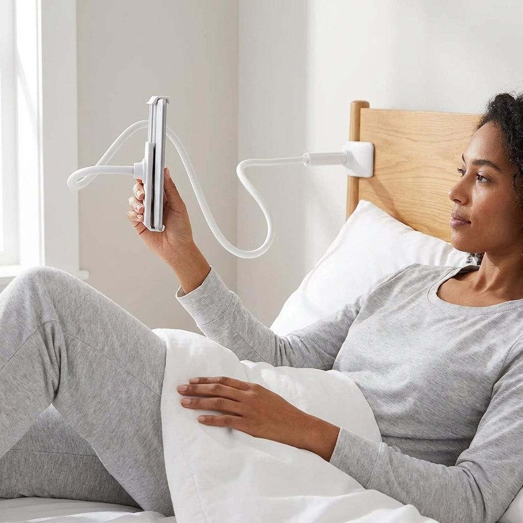 360° Flexible Gooseneck Tablet/Phone Stand with C-Clamp for Bed/Desk