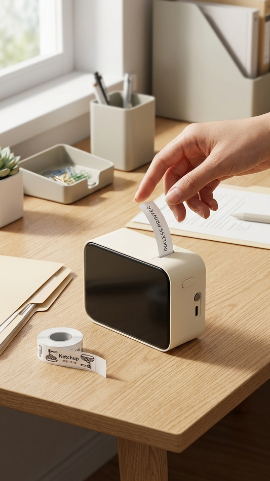 Mini Thermal Label Printer – Portable Wireless Bluetooth Labeling Sticker Machine